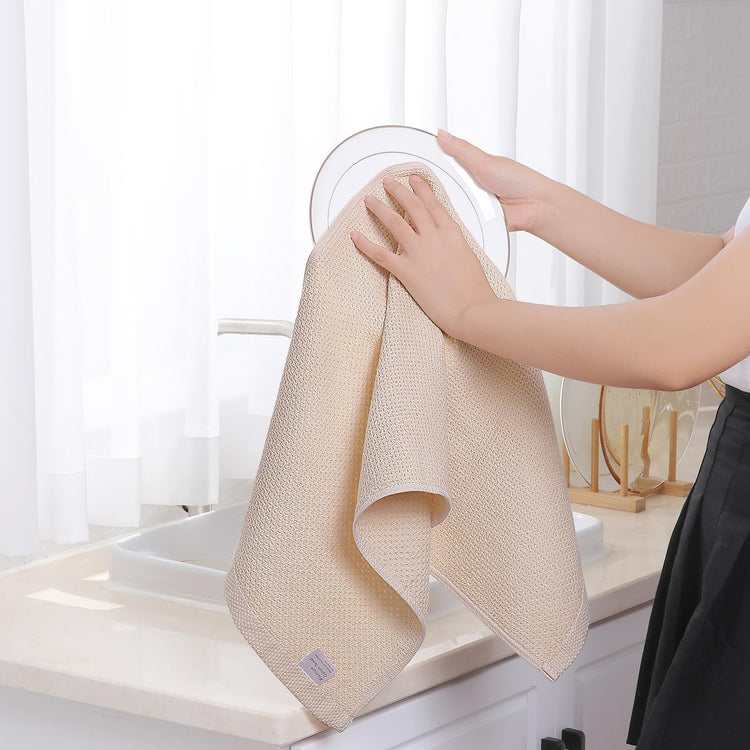 100% Cotton Waffle Weave Kitchen Dish Towels 8 (8 Count)