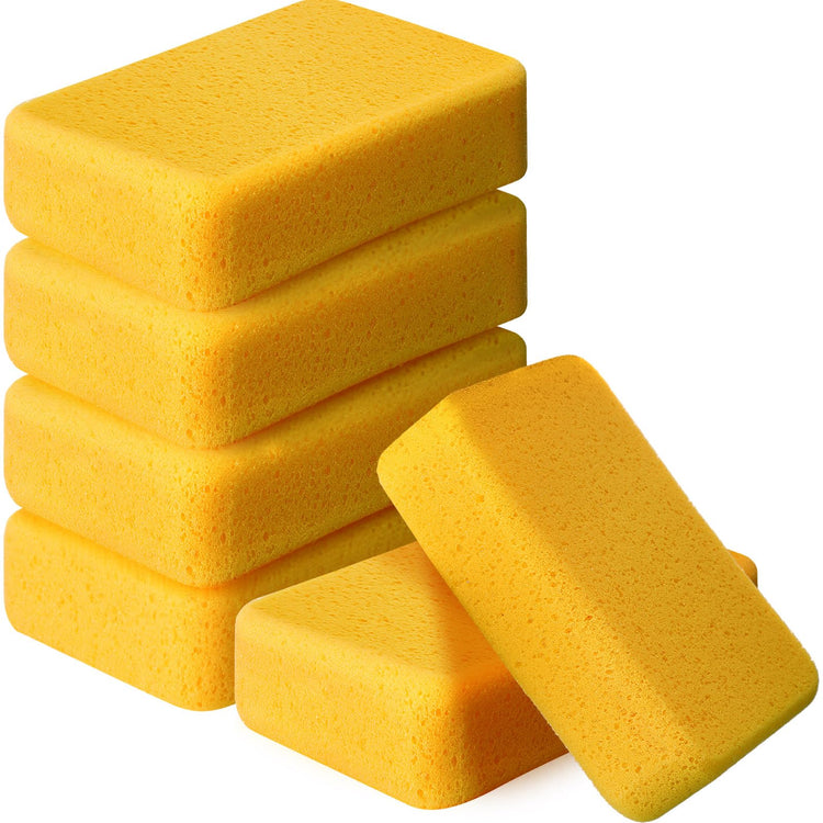 6 Pcs Large Sponges Bulk Car Cleaning Foam Commercial