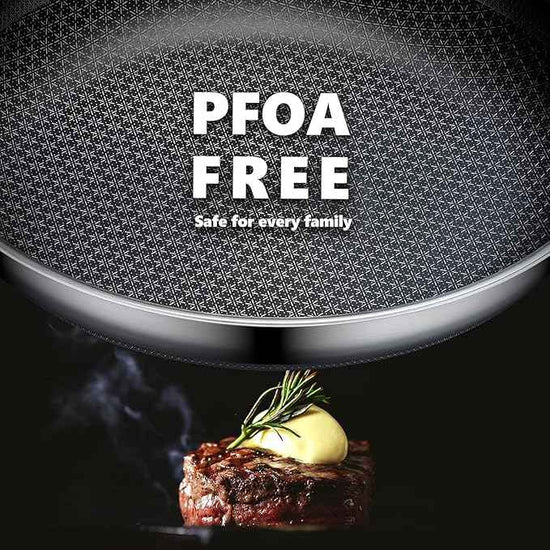 Non Stick Frying Pans Set, Hybrid Skillet Set Nonstick (8+10+12inch), Pans for cooking, PFOA Free Stainless Steel Kitchen set, Dishwasher and Oven-Safe Cookware Sets