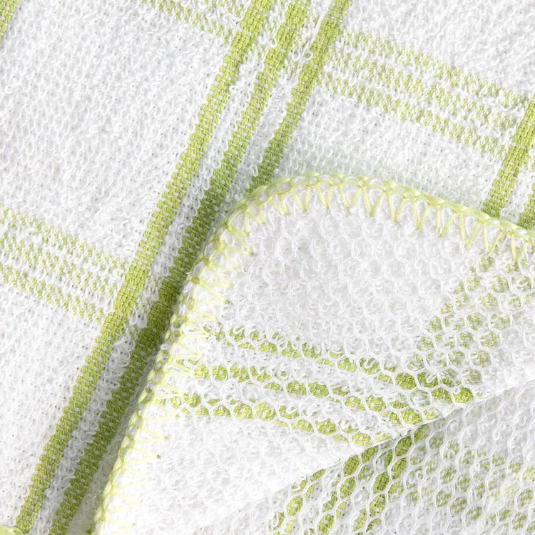 Ritz 100% Cotton 12-inch x 12-inch Kitchen Dish Towel, Gentle Cleaning Wash Cloth with Poly Scour Side, Blue/Green, 5-Pack - Nestoria