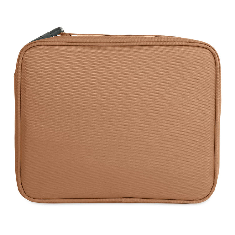 R) Freezable Classic Lunch Box, Almond, Built with EcoFreeze(R) Technology, Collapsible, Reusable, Zip Closure With Zip Front Pocket and Buckle Handle, Designed for Fresh Lunch On the Go