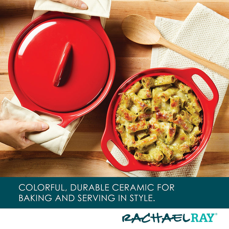 Solid Glaze Ceramics Casserole Bakers (3 Count)