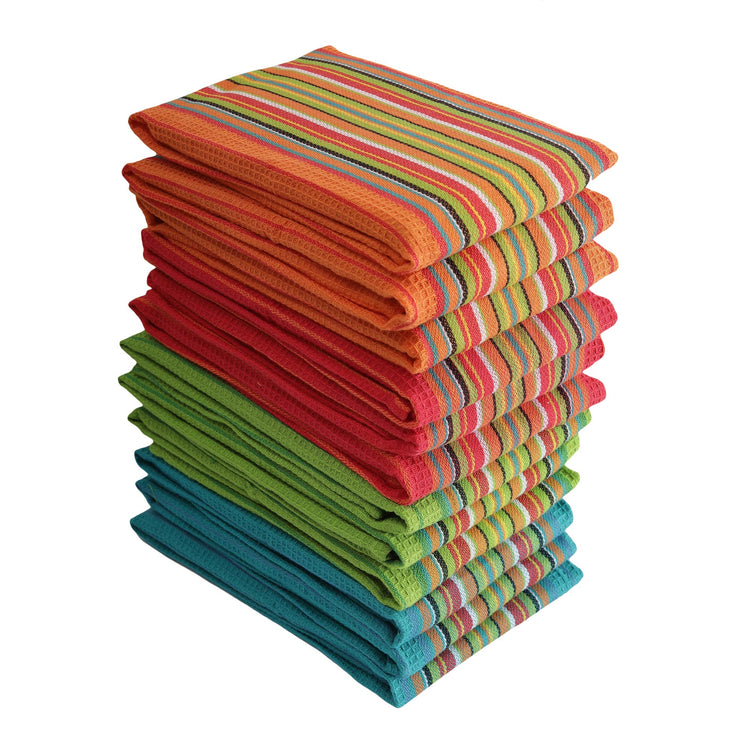 Salsa Stripe Kitchen Dish Towels (12 Count)