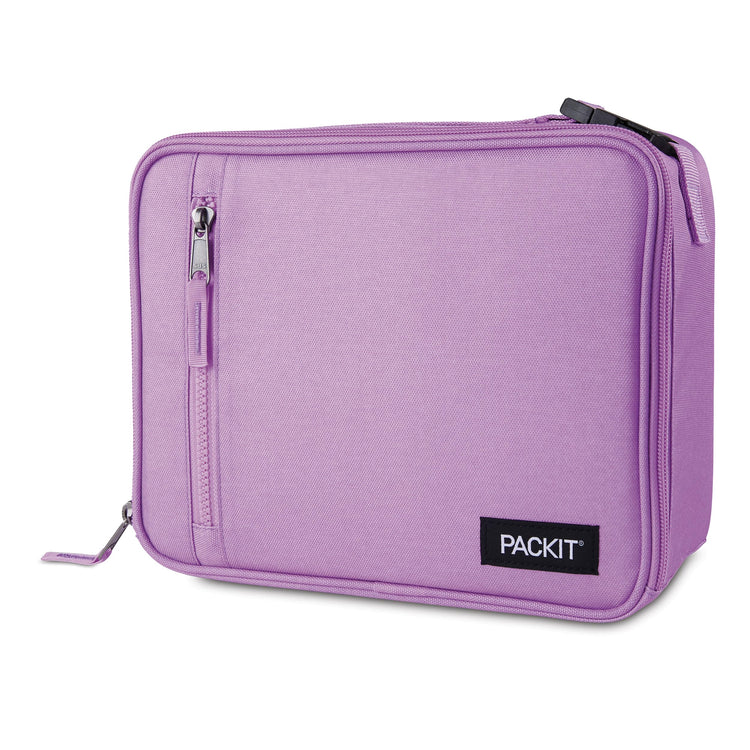 R) Freezable Classic Lunch Box, Lavender, Built with EcoFreeze(R) Technology, Fully Freezable, Collapsible, Reusable, With Zip Front Pocket and Buckle Handle, Designed for Fresh Lunch On the Go