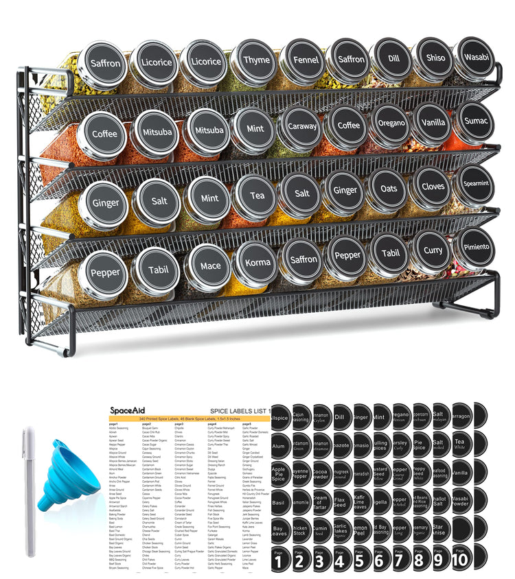 Spice Rack Organizer with 36 Spice Jars (36 Count)