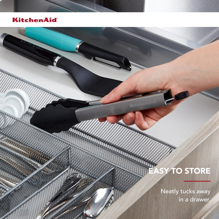 Silicone Tipped Stainless Steel Tongs