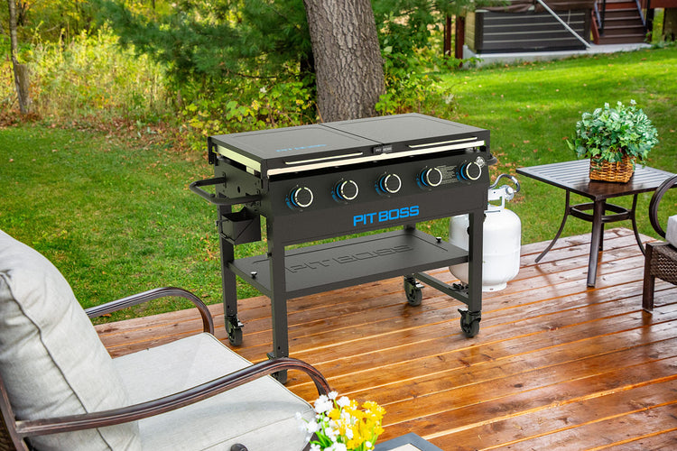 11004 5 Burner with Folding Shelves Griddle
