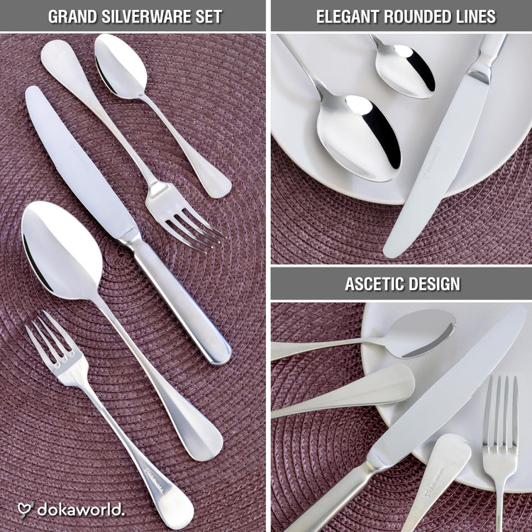 Semi Matte Design Flatware (40 Count)