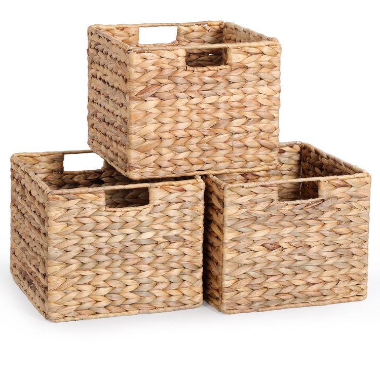12x12x10in Water Hyacinth Storage Basket Large (3 Count)