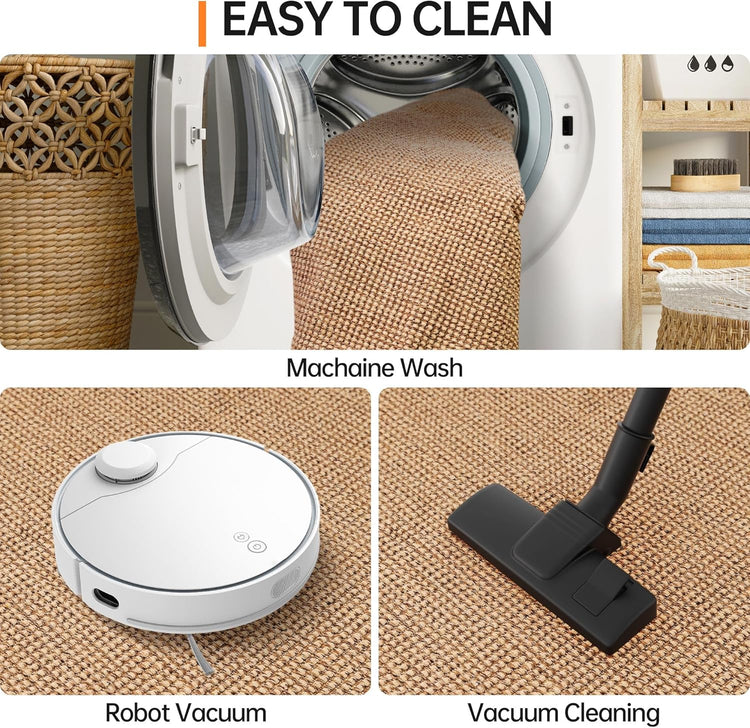 Kitchen Rugs and Mats Non Skid Washable [1PCS] (24" x 36"), Absorbent Kitchen Floor Mats, Boho Cotton Kitchen Runner Rugs Comfort Standing Mat for Sink Hallway Laundry Home Office