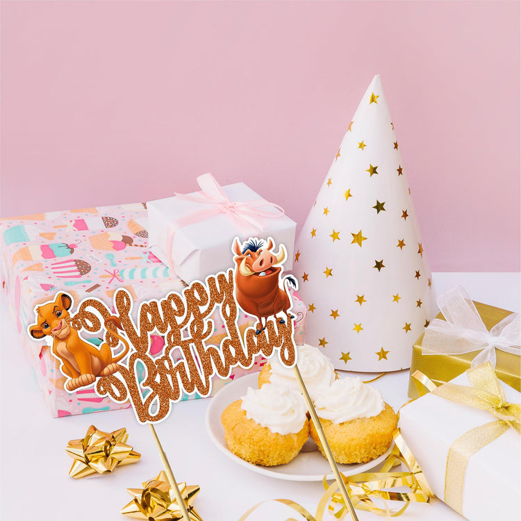 The Lion Kng Happy Birthday Cake Topper (10 Count)