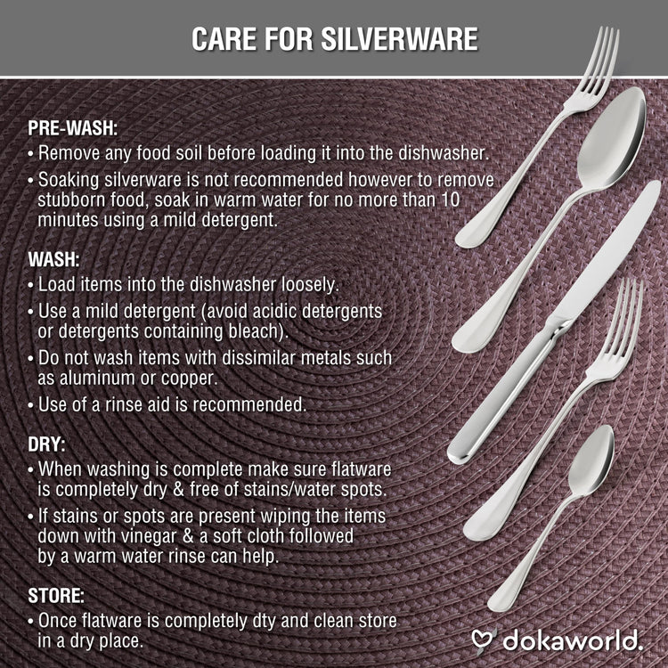 Semi Matte Design Flatware (40 Count)