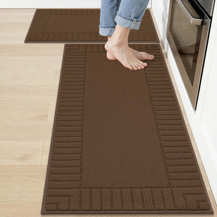 Kitchen Rugs Non Slip Washable 2PCS