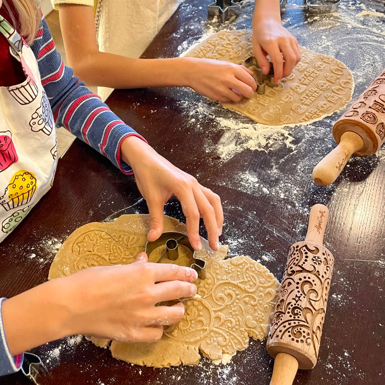 Embossing Rolling Pin BLOOMY with Floral Pattern