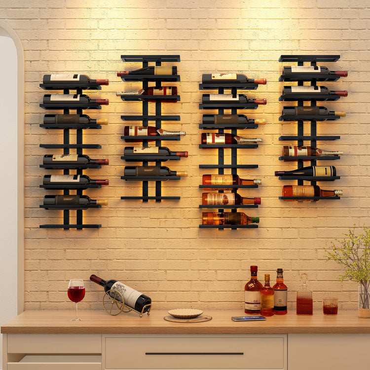 8 Tier Wall Mount Wine Rack (8 Count)