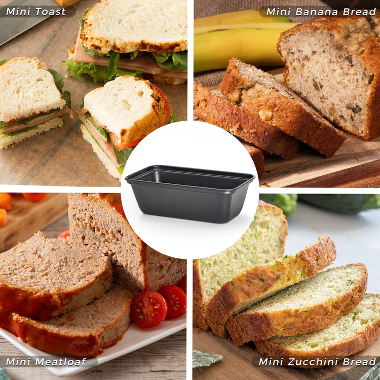 6 Pack Mini Loaf Pan for Baking Bread (6 Count)