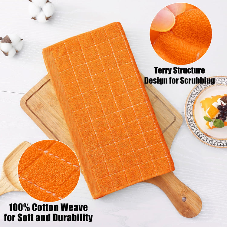100% Cotton Terry Kitchen Dish Cloths (8 Count)