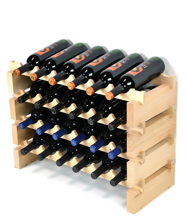 Modular Wine Rack Beechwood 24 (24 Count)