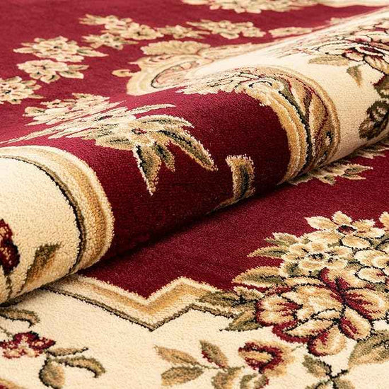 Pastoral Medallion Red French European Formal Traditional 2x7 (2'3" X 7'3") Runner Rug Stain/Fade Resistant Contemporary Floral Thick Soft Plush Hallway Entryway Living Dining Room Area Rug