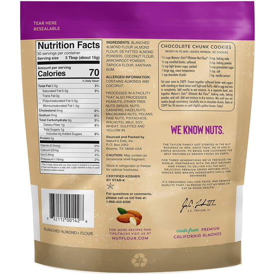 Nature's Eats Ultimate Nut Flour, Almond, 16 Ounce (Pack of 2) - Nestoria