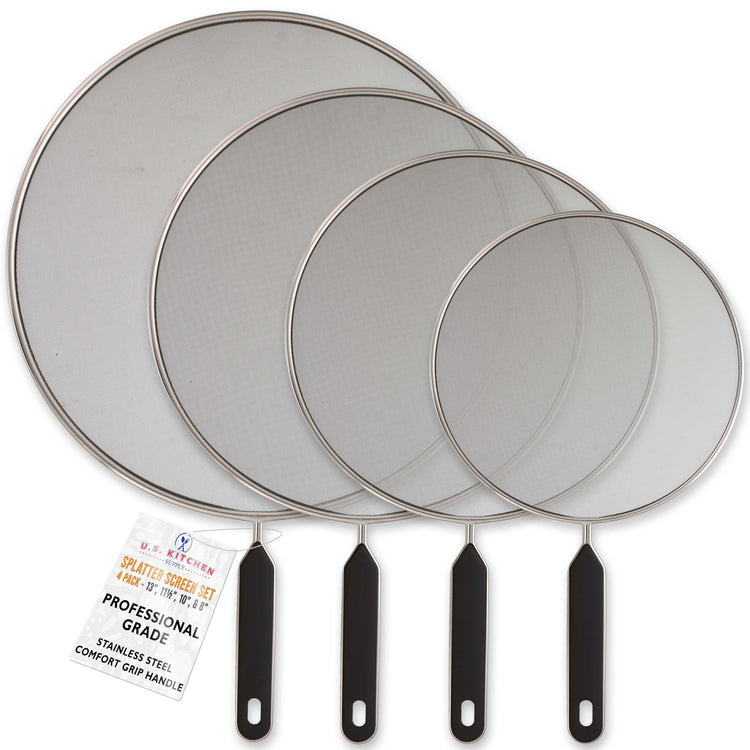 4 Piece Stainless Steel Splatter Guard Set