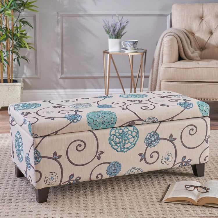 Breanna Fabric Storage Ottoman