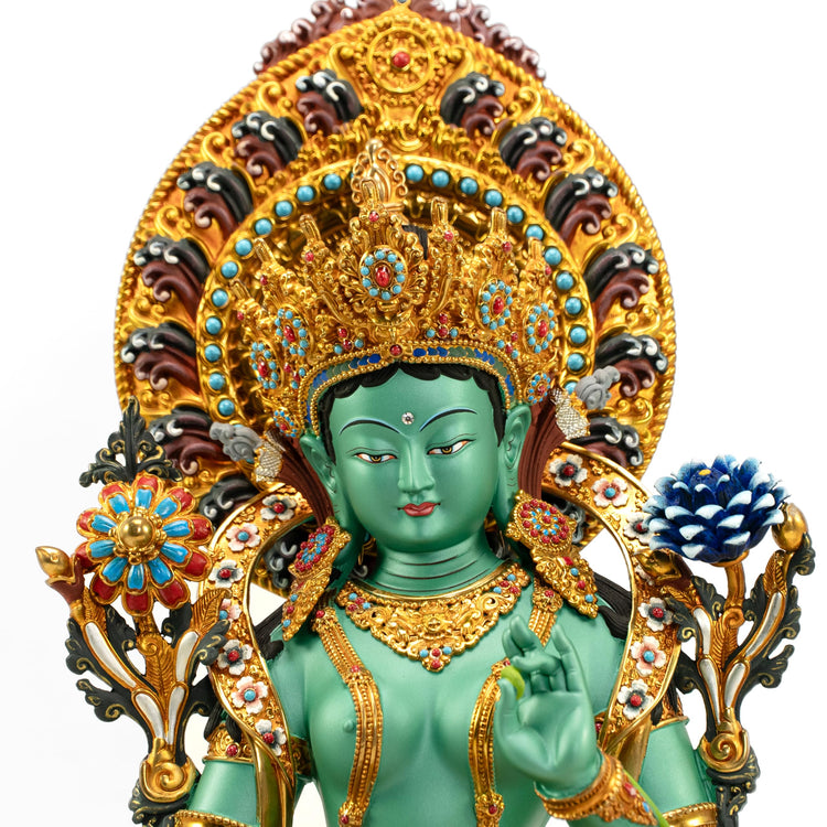 Handmade Copper Buddha Statue Indoor