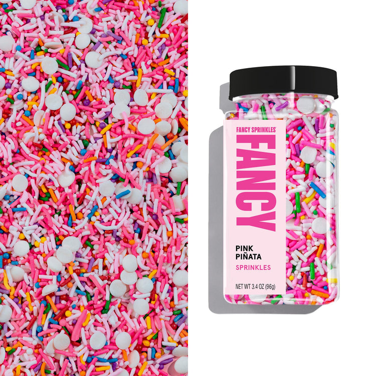 Pink Pinata Hot Pink & Rainbow Sprinkle Mix 1 Pack (4 Ounce)