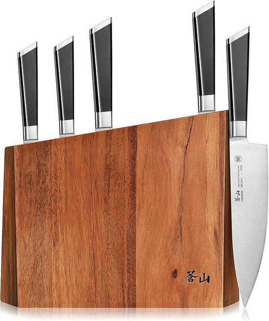Cangshan Y2 Series Knife Set, 6-Piece German Steel Block, Silver
