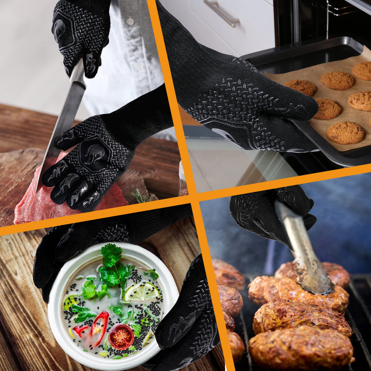 BBQ Gloves 1472F Heat Resistant Non (2 Count)