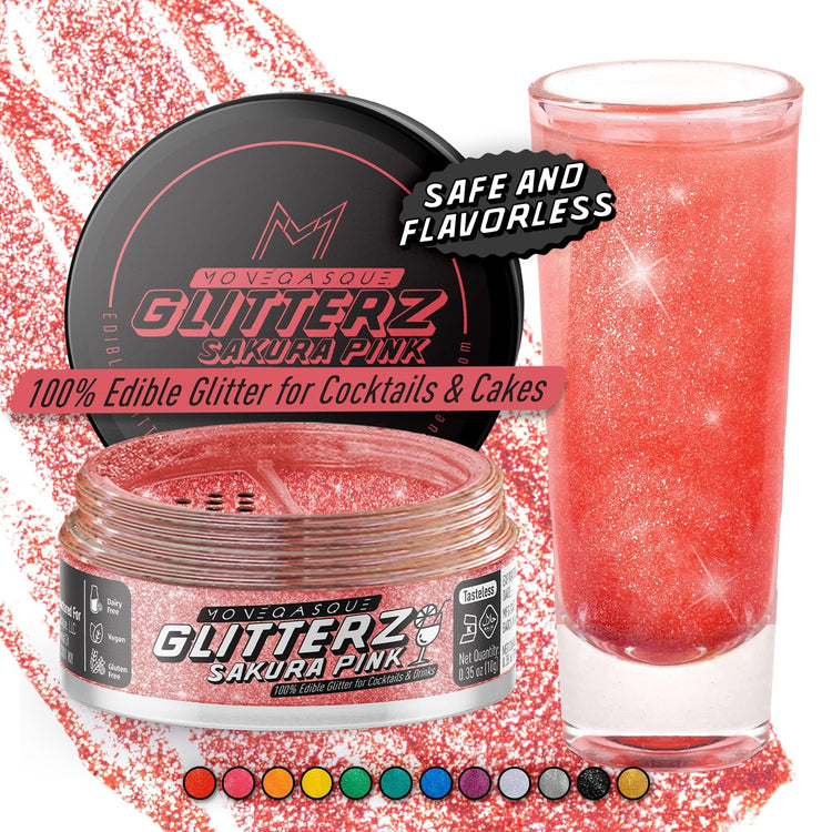 Sakura Pink Edible Glitter for Drinks & Cakes