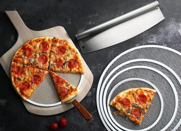 New Star Foodservice 43341 18/8 Stainless Steel Pizza Cutter, 13.75" x 4" Inch, Silver