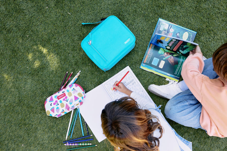 R) Freezable Classic Lunch Box, Teal, Built with EcoFreeze(R) Technology, Collapsible, Reusable, Zip Closure With Zip Front Pocket and Buckle Handle, Designed for Fresh Lunch On the Go