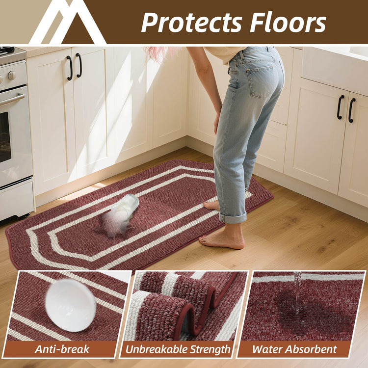 Long Kitchen Floor Mats and Rugs Non Slip Washable