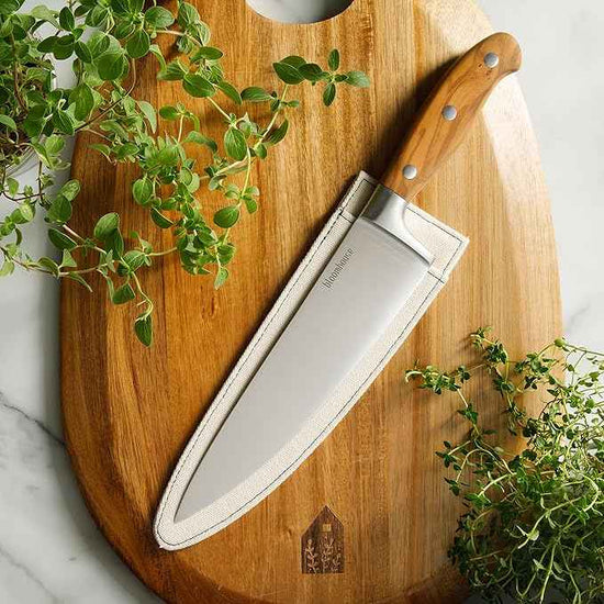 Bloomhouse - Two Time Oprah's Favorite Things Winner - 8-Inch Chef's Knife – German Stainless Steel Blade with Forged Italian Olive Wood Handle, Full Tang Kitchen Knife for Slicing, Dicing & Chopping