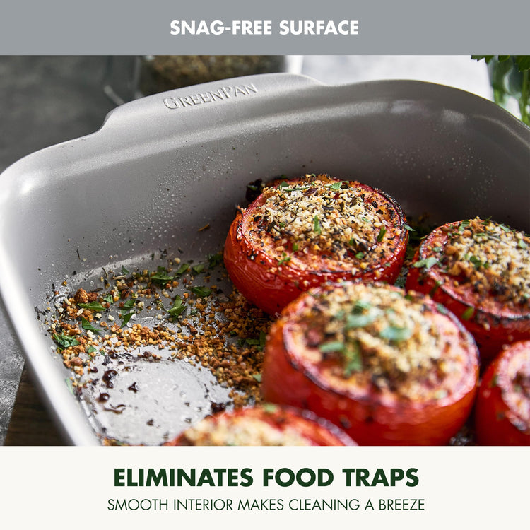 Premiere Ovenware Healthy Ceramic Nonstick 8" Square Cake Baking Pan