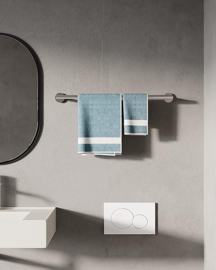 24 Inch Brushed Towel Bar Towel Rack for Bathroom Kitchen Hand Towel Holder Dish Cloths Hanger SUS304 Stainless Steel RUSTPROOF Wall Mount (Brushed Grey)