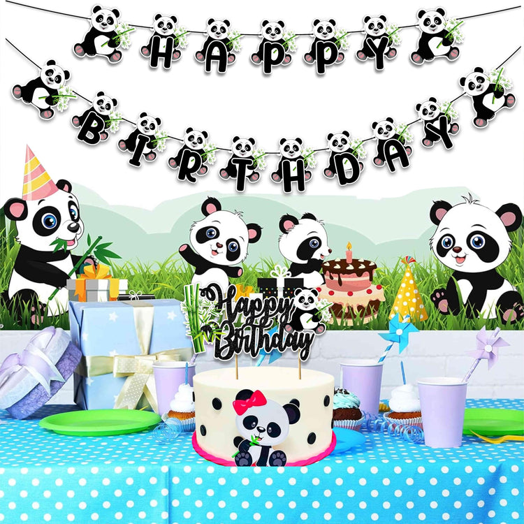 Panda Happy Birthday Cake Topper