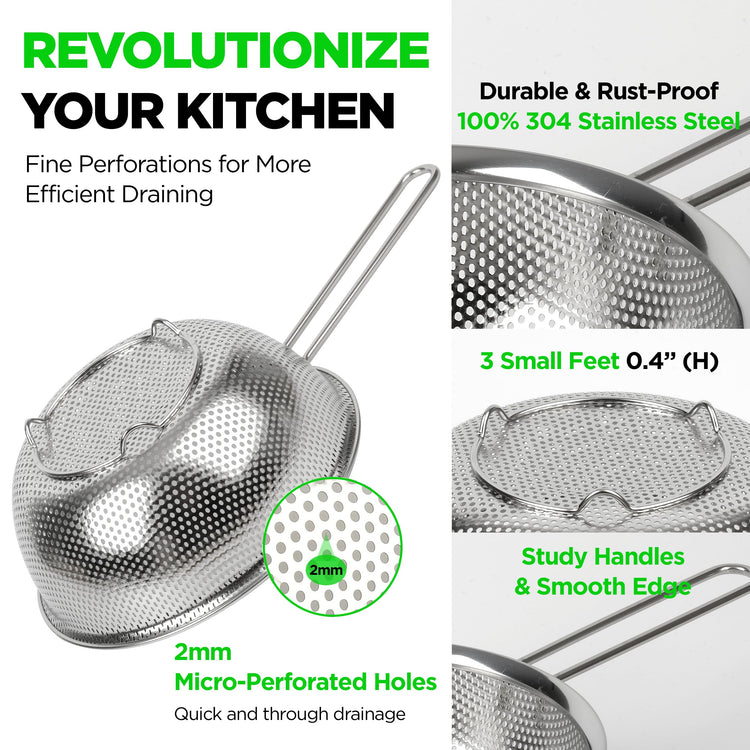 Stainless Steel Colander Set of 3