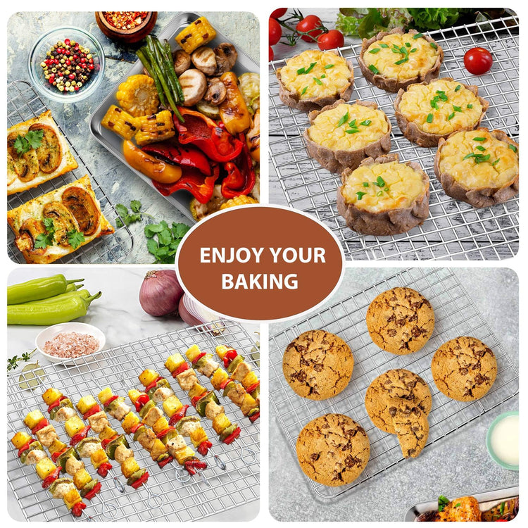 16 + 10.4 Inch Baking Sheet Pan and Cooking Rack