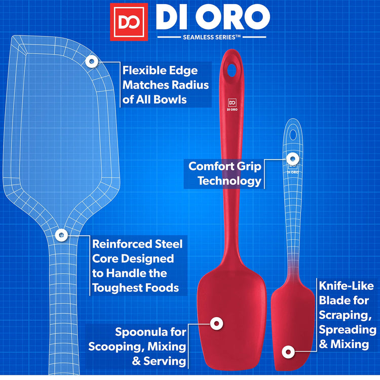 DI ORO Silicone Spatula Set (5 Count)