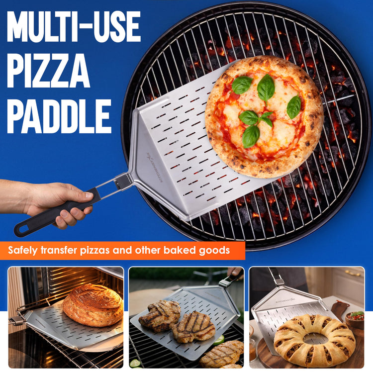 12 Inch Stainless Steel Pizza Peel with Folding Handle