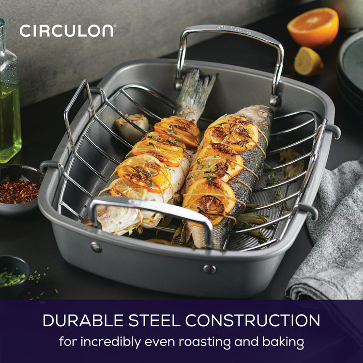 Total Bakeware Nonstick Roaster