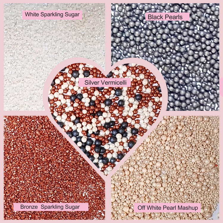 Sprinkles Confect Sprinkles for Cakes & Cupcakes Decoration Assorted pack of 5 Starry Night Mix Black (5 Ounce)