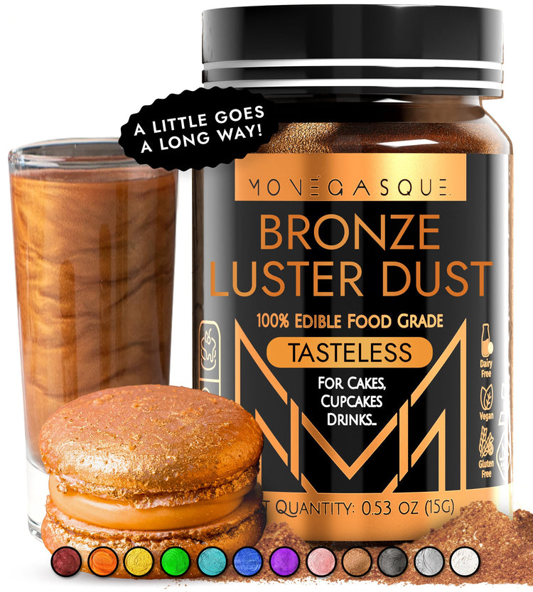 Bronze Edible Glitter for Drinks & Cakes