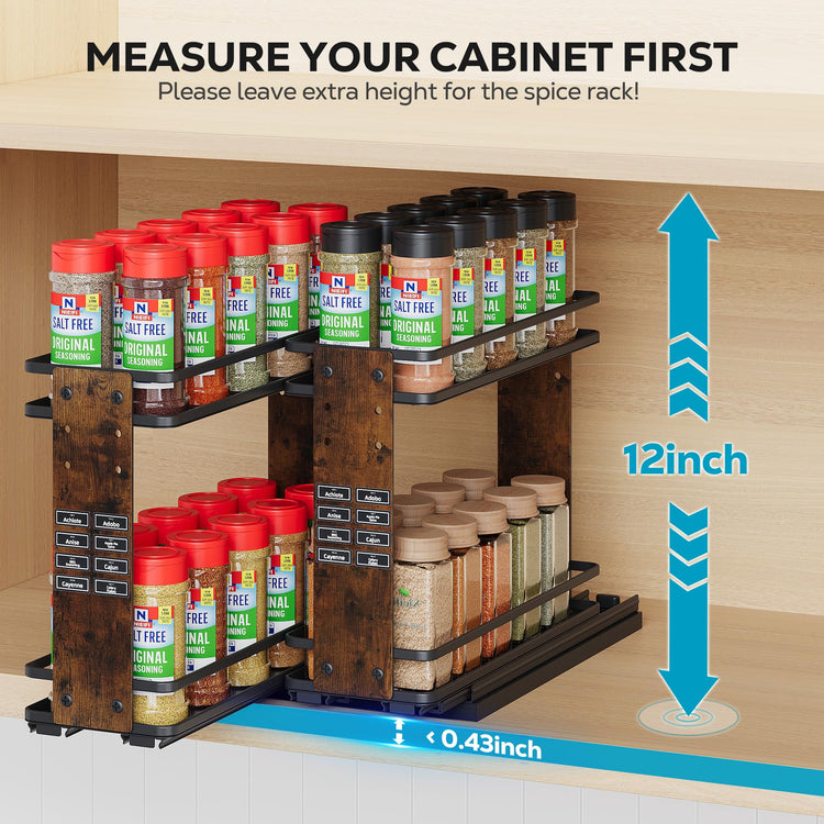 Pull Out Spice Rack Organizer (2 Count)