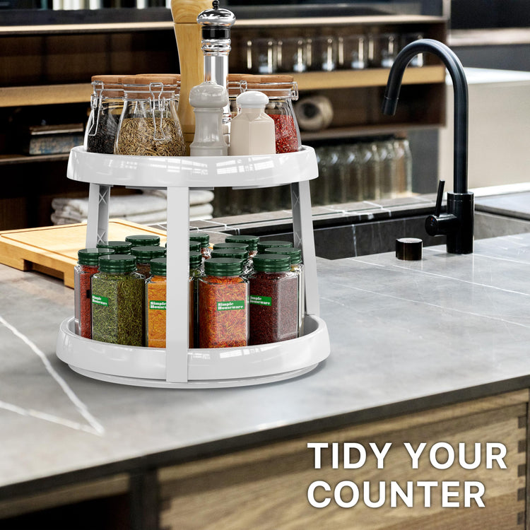 2 Tier Lazy Susan Spice Organizer
