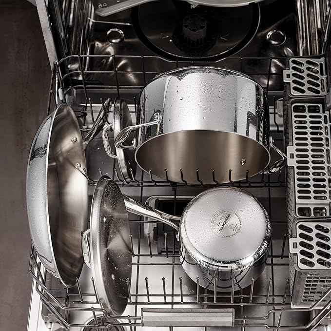Tramontina Signature Tri-Ply Clad Stainless Steel 11-Piece Cookware Set with Lids, Pots and Pans Kitchen Set, Induction-Ready, Dishwasher-Safe, NSF-Certified