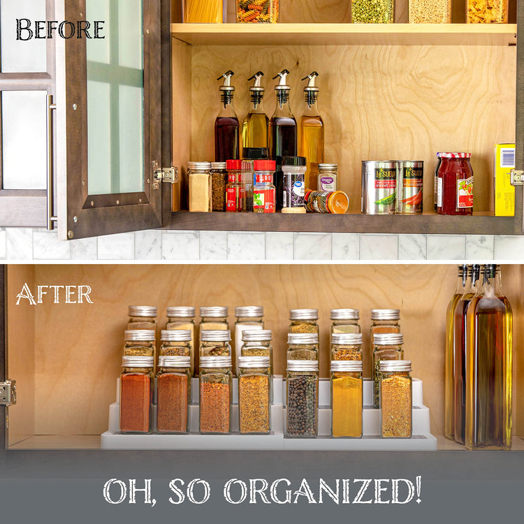 3 Tier Expandable Spice Rack Organizer for Cabinet