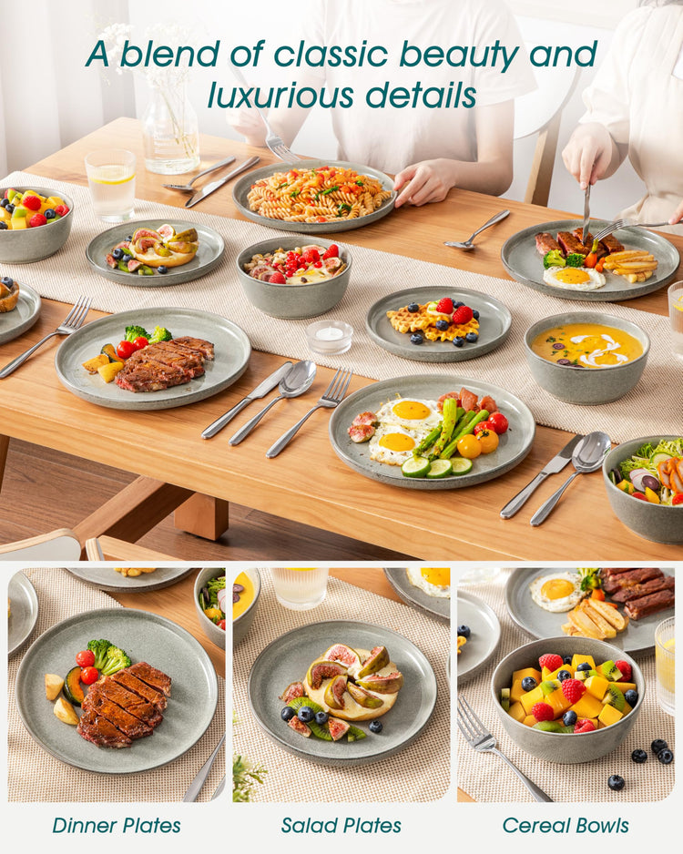 ANYA 18 Pieces Plates and Bowls Set